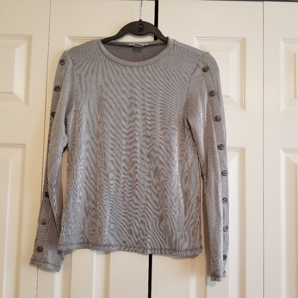 Button Long Sleeve Blouse